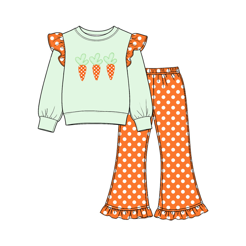 Easter bunny print girls long sleeve matching set outfit preorder