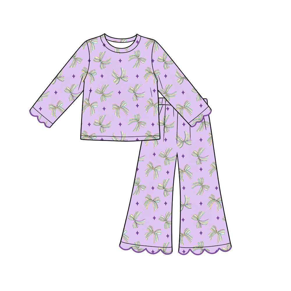 Mardi Gras girls long sleeve top pants set outfit preorder
