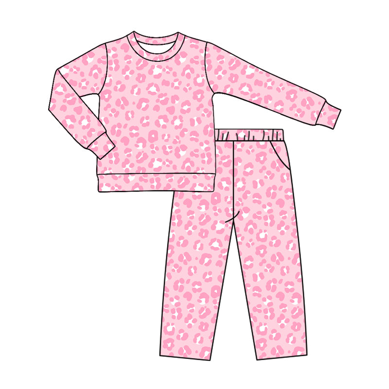 Leopard print girl long sleeve outfit preorder