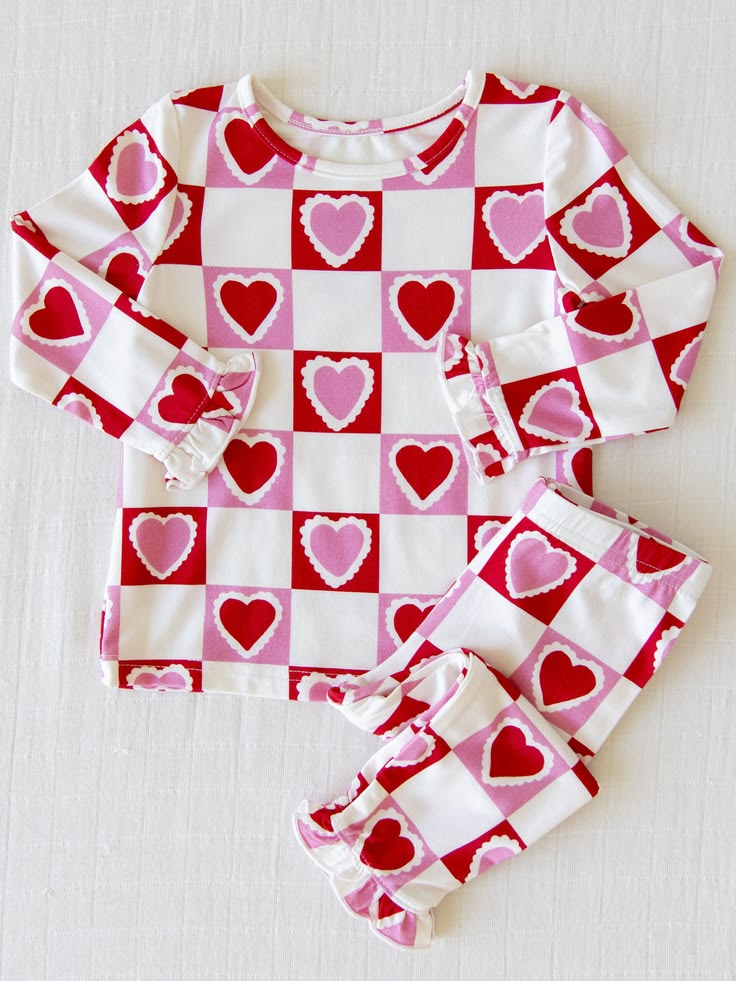 Valentines day girl long sleeve outfit preorder