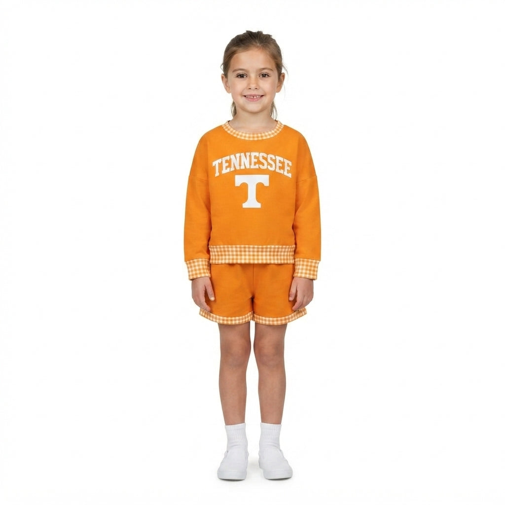 Tennessee long sleeve pullover vinyl top matching shorts girls outfit