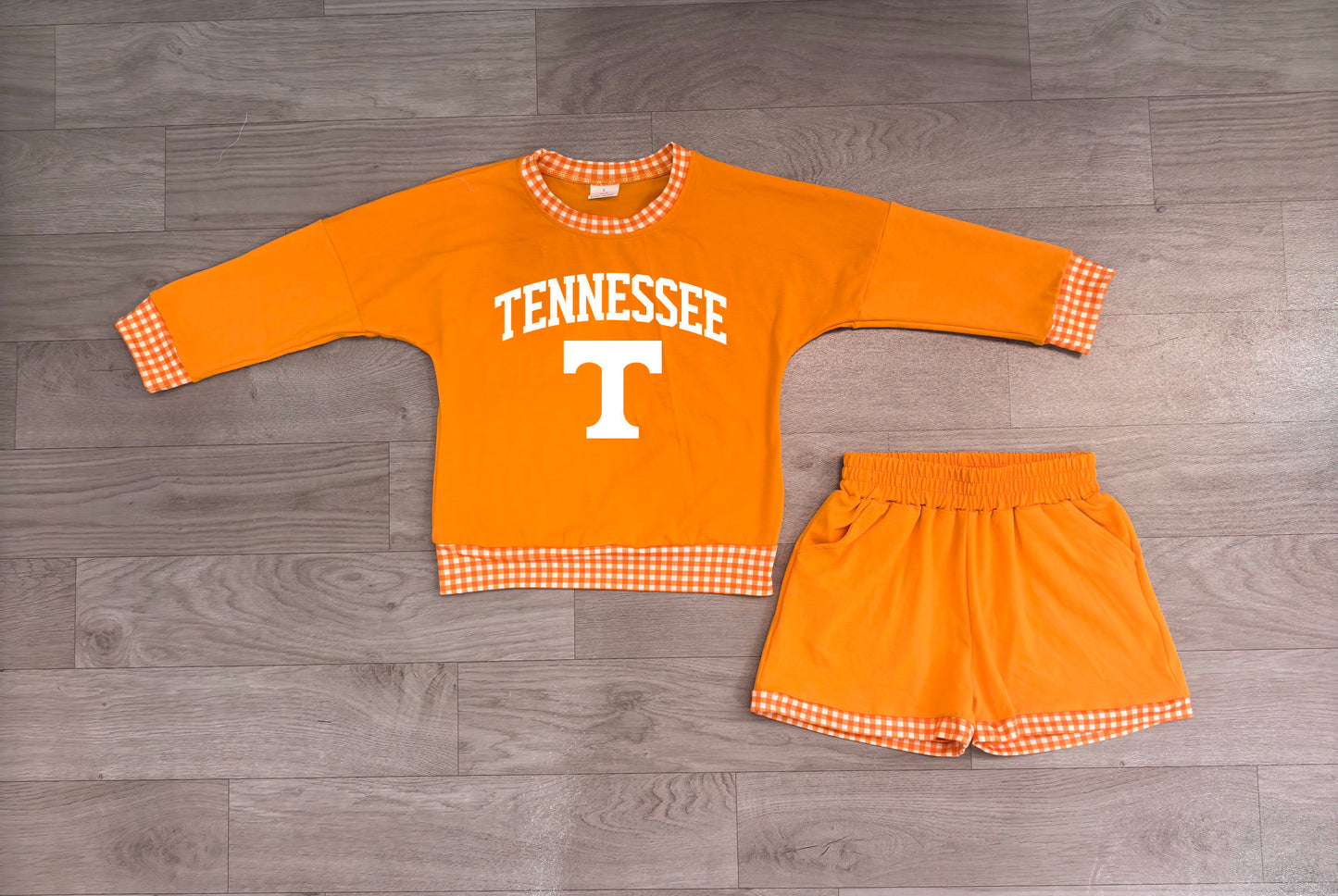 Tennessee long sleeve pullover vinyl top matching shorts girls outfit preorder