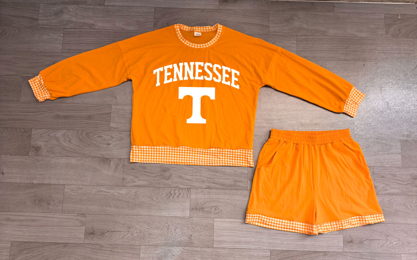 Adult Women tennessee long sleeve pullover matching shorts sports outfit preorder