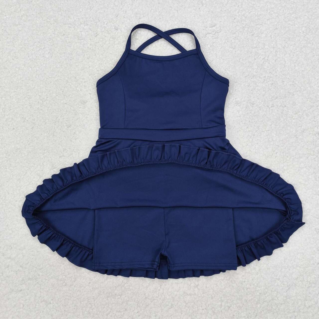 children baby girls navy active wear athletic jumpsuits