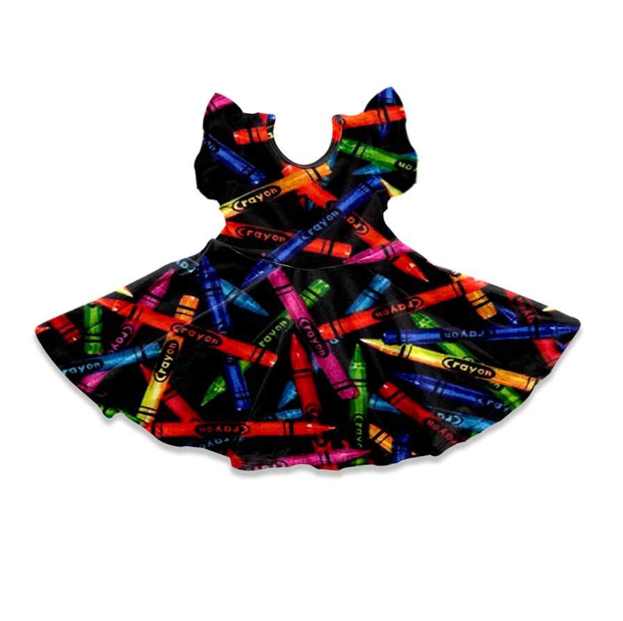 Pre-order pencil print back to school dress