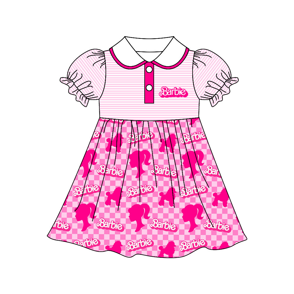 baby girls short sleeve pink doll dress preorder