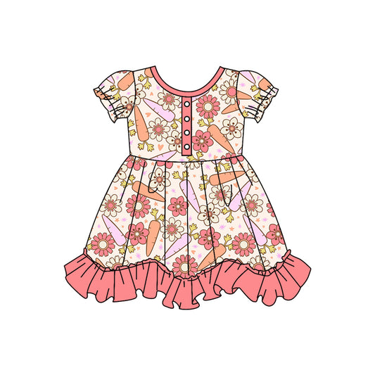 Easter carrot floral dress preorder