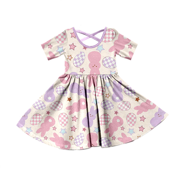 toddle girls Easter bunny short sleeve dress preorder