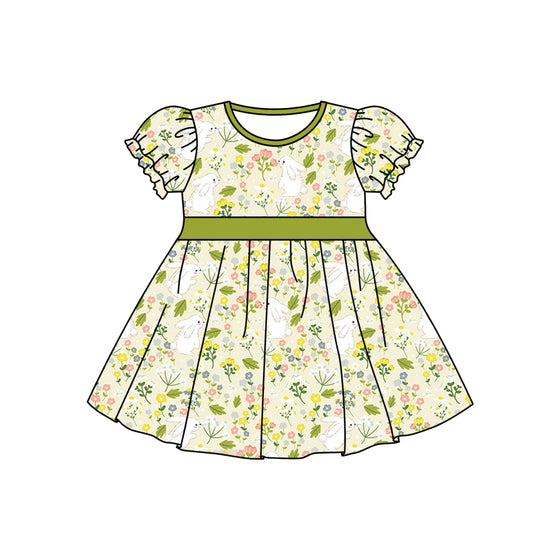 Easter bunny floral dress preorder