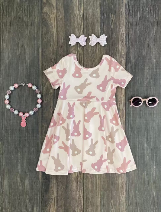 Easter bunny short sleeve dress preorder