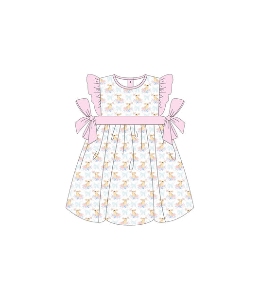 Baby girls Easter bunny floral dress preorder