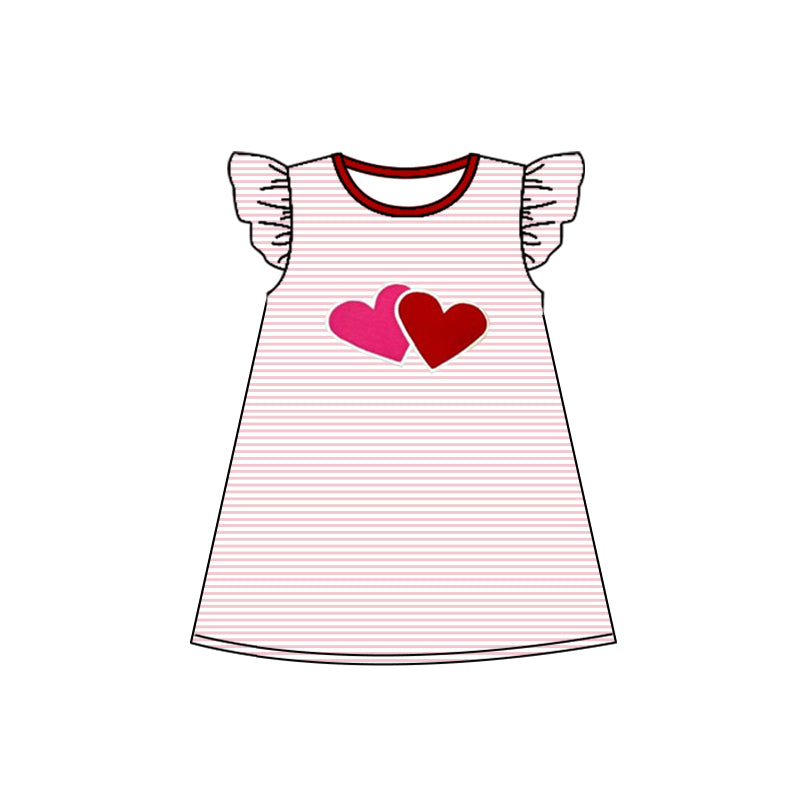 Baby girls heart print Valentines day dress preorder