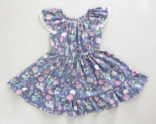 Easter floral bunny holiday dress preorder