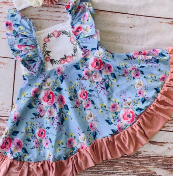 wholesale girls floral boutique dress preorder