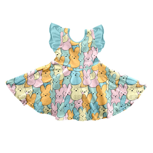 Wholesale girls Easter bunny short sleeve dress preorder