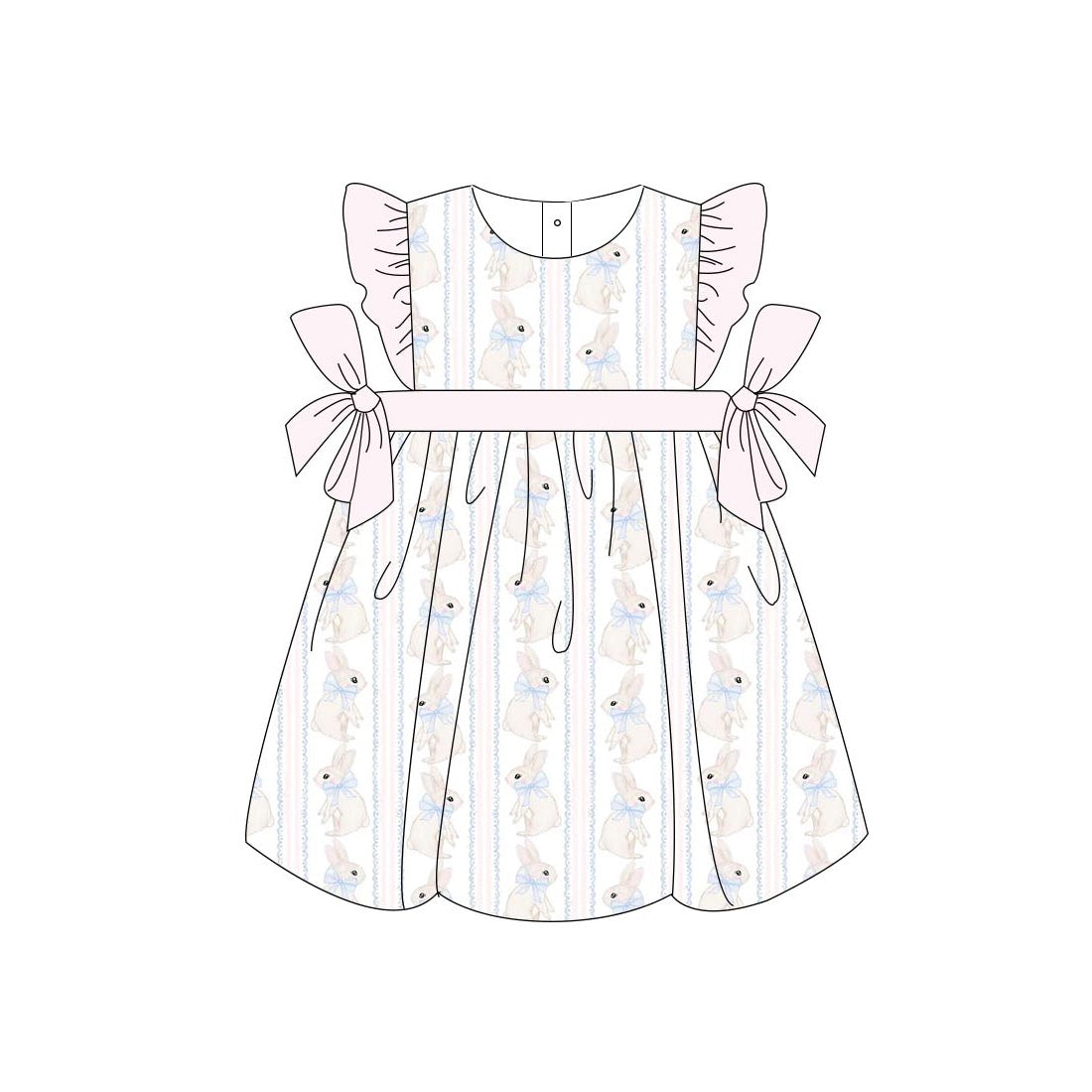 Easter bunny baby girls dress preorder