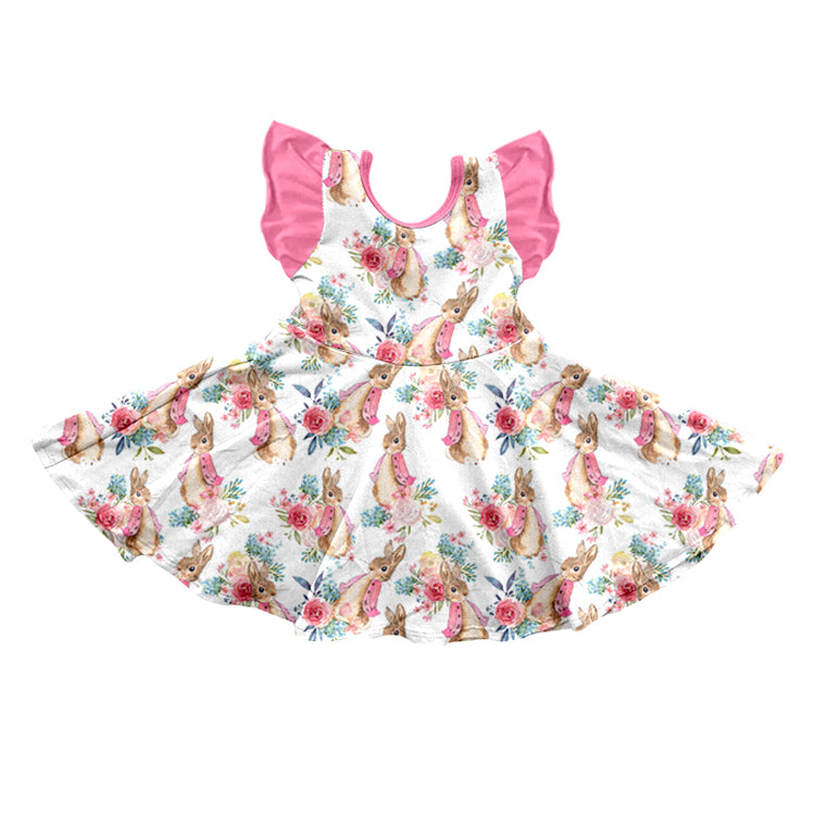 baby girls Easter bunny floral dress preorder