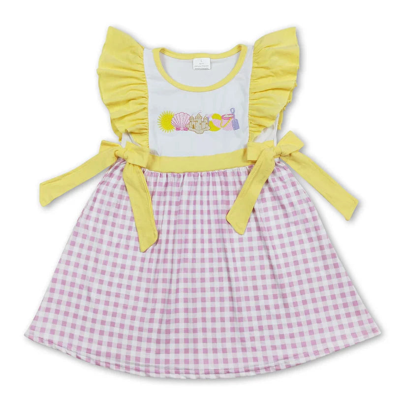 baby boy summer embroidery beach tool print outfit