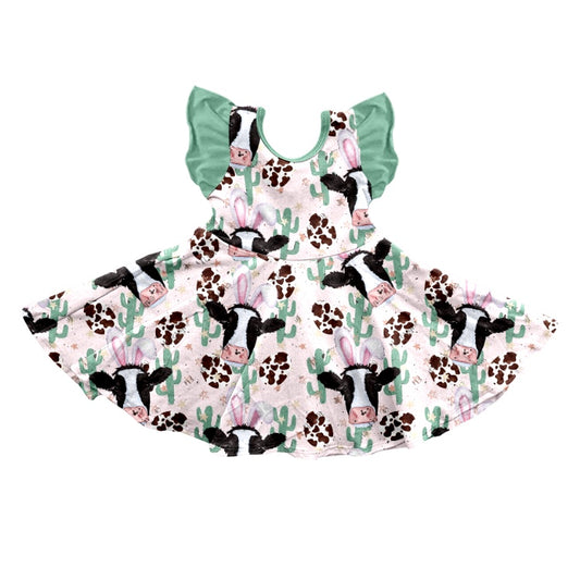 Easter cow cow cactus western dress preorder