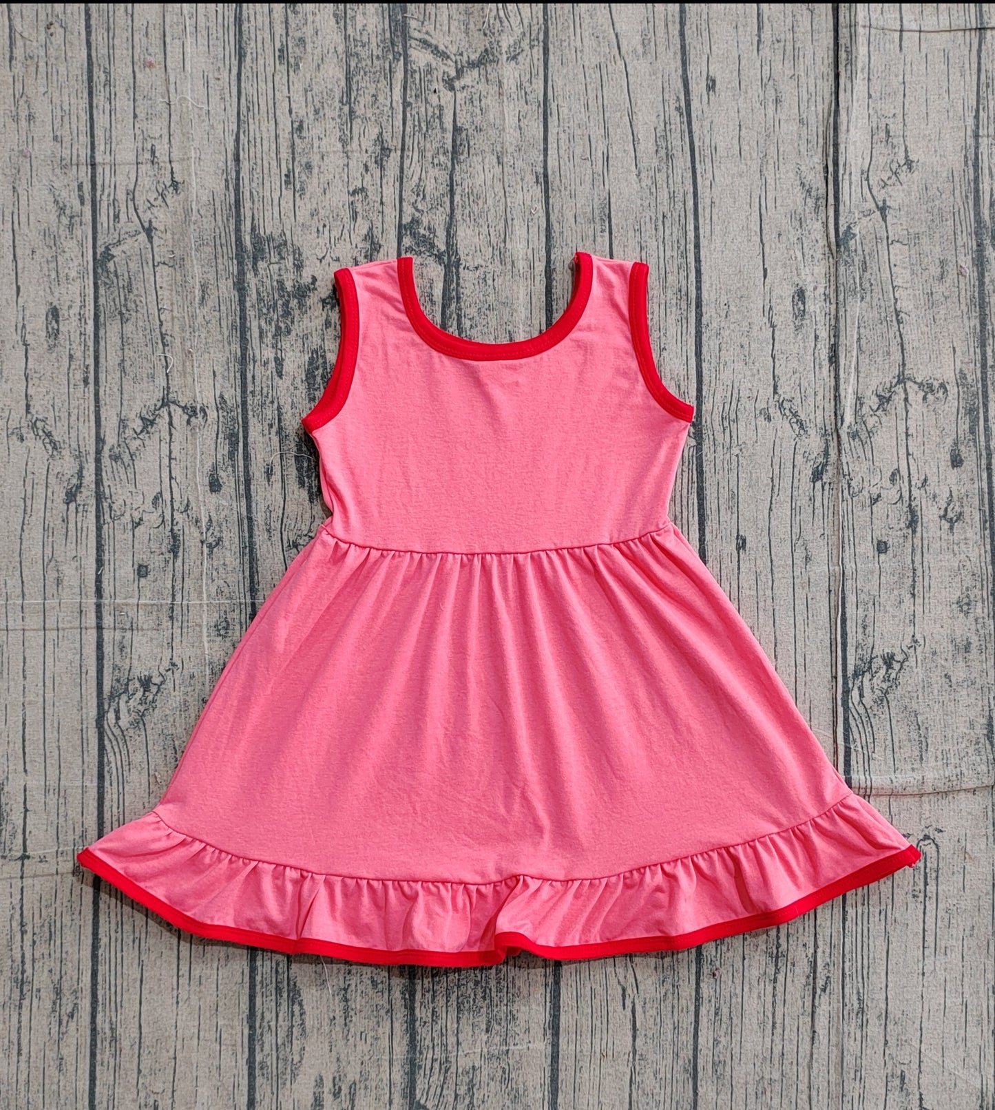 children girls coral cotton dress preorder