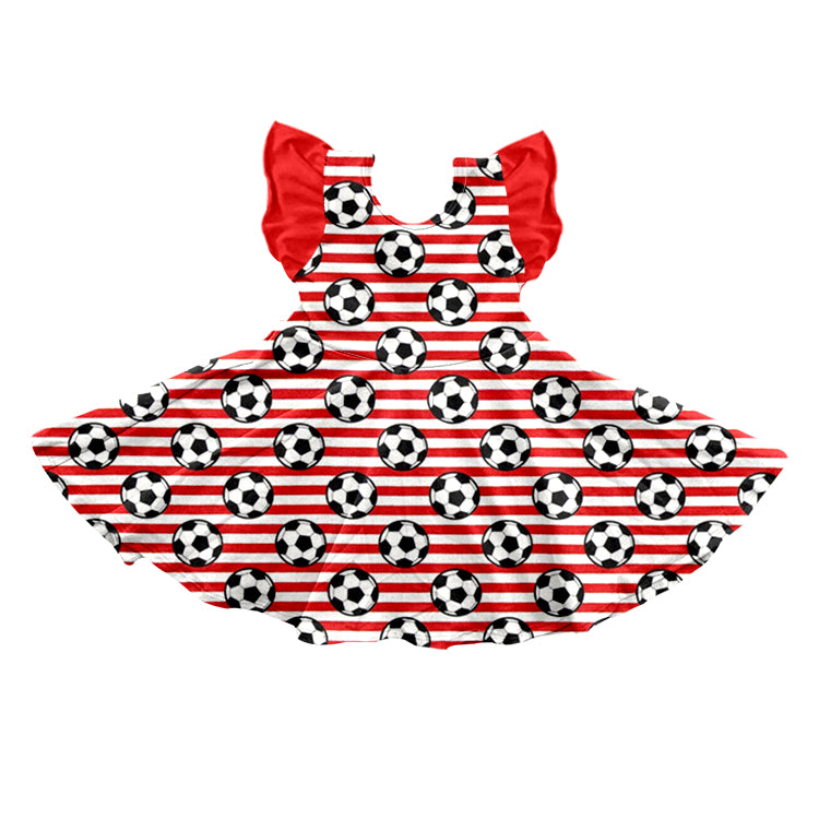 baby girls soccer print milk silk dress preorder