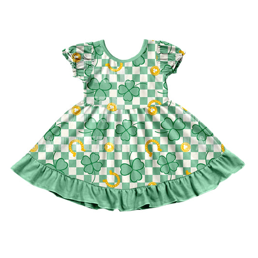 Saint Patrick's Day green clover dress preorder