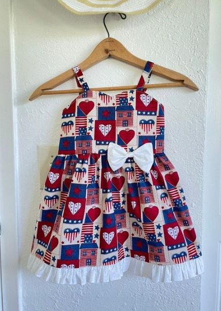 American girls july 4th patriotic dress preorder