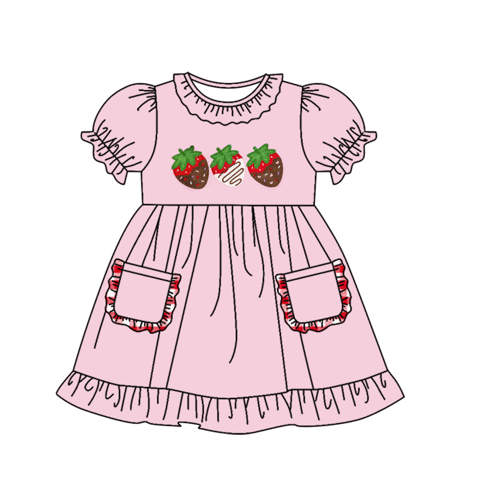 baby girls strawberry pocket dress preorder