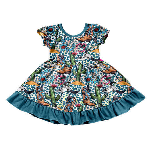 western cowgirls cactus boots milk silk dress preorder