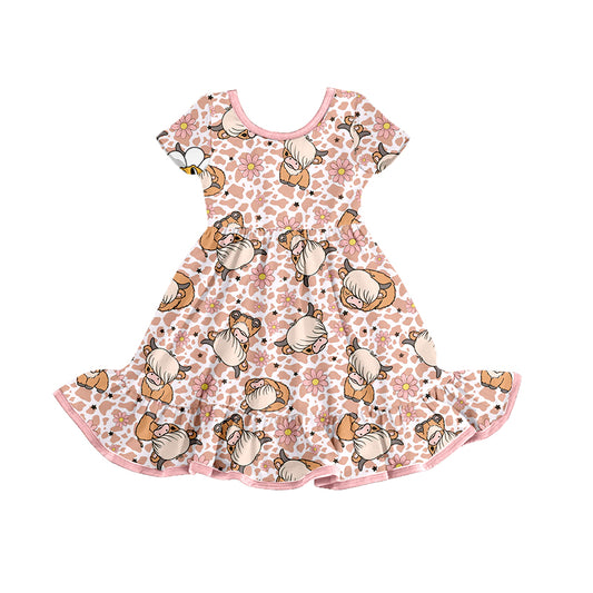 highland cow floral boutique dress preorder