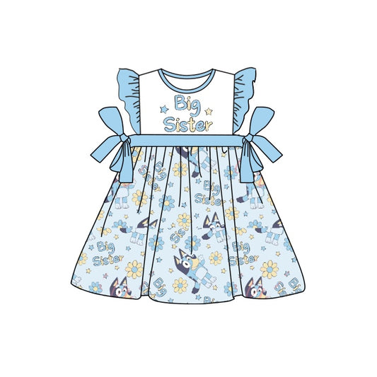 big sister blue cartoon dog dress preorder