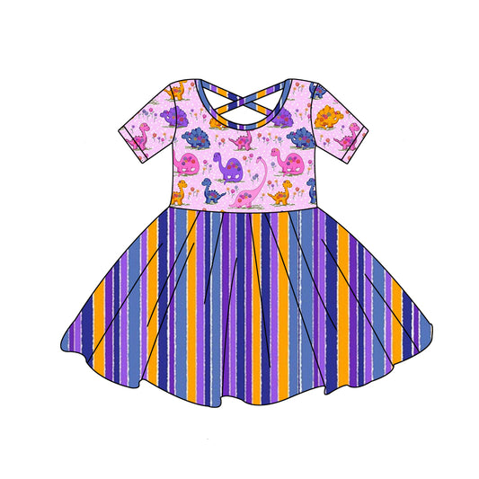 baby girls dinosaur floral dress preorder