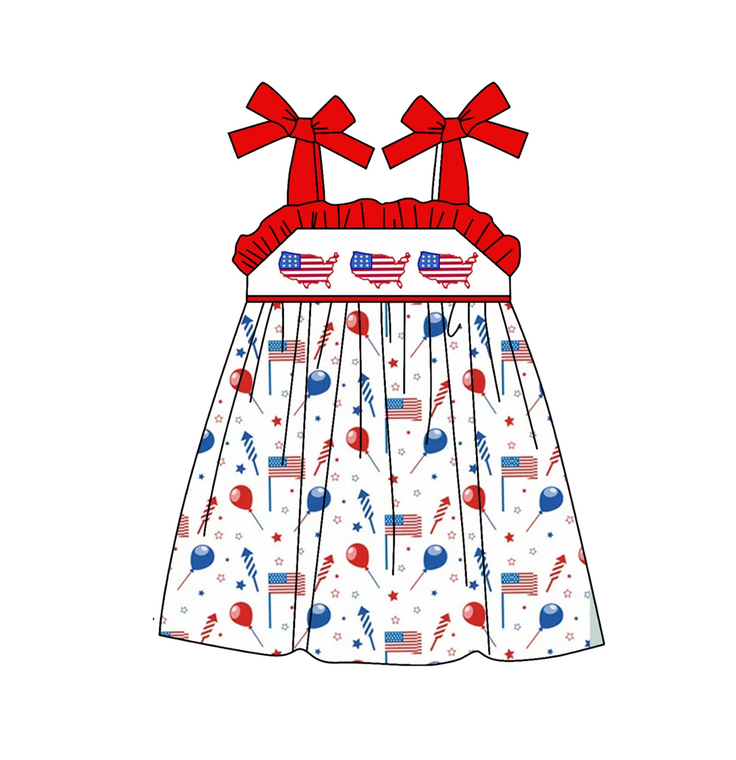 American flag july 4th dress preorder