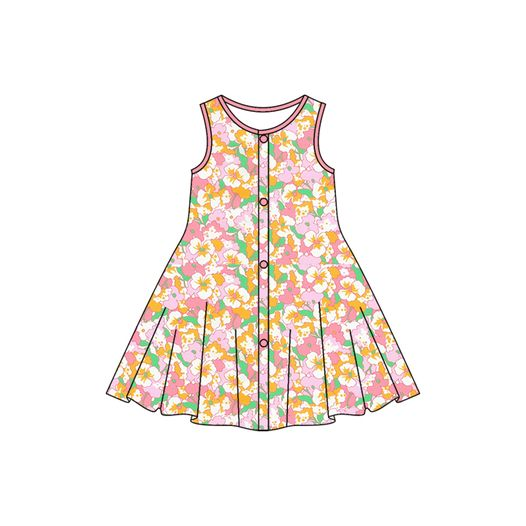 girls wholesale boutique  floral dress preorder