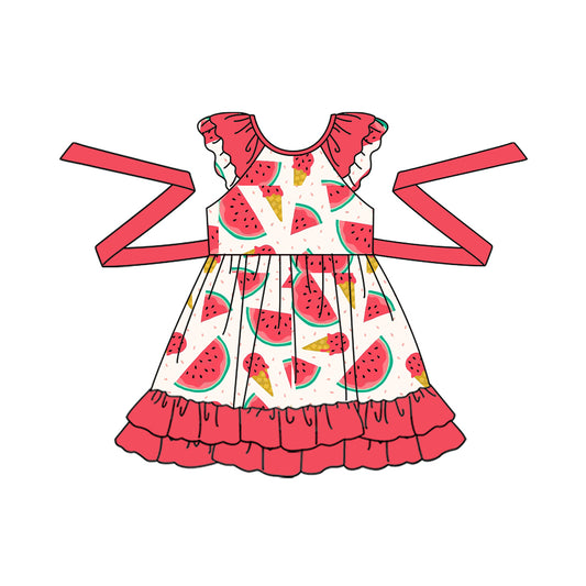 infant toddle girls watermelon summer dress preorder