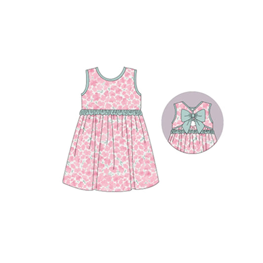 infant toddle girls pink floral boutique dress preorder