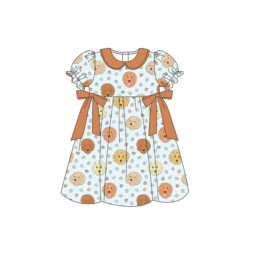 baby girls gold dog summer dress preorder