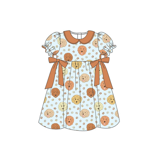 baby girls gold dog summer dress preorder