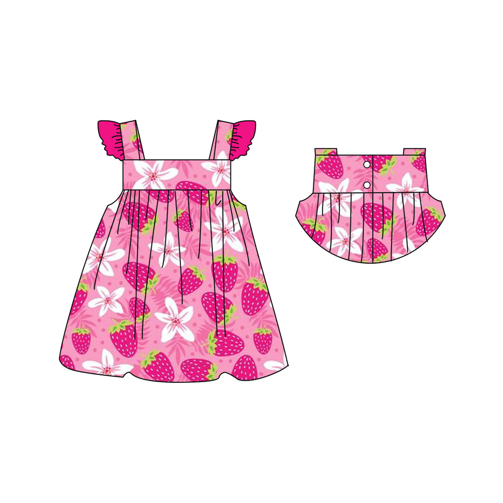 little girls strawberry dress preorder