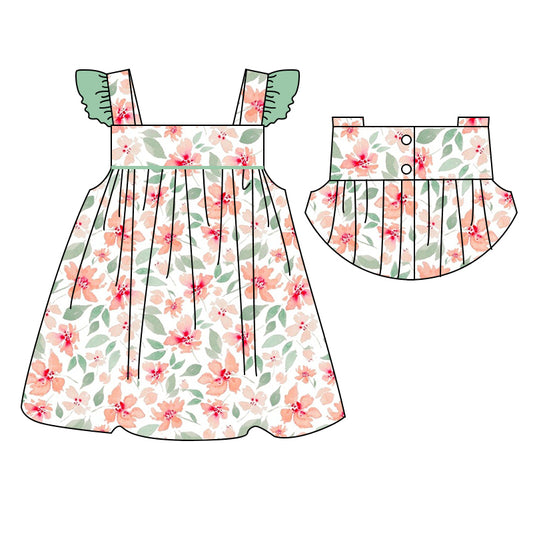 toddle baby girls pink floral dress preorder