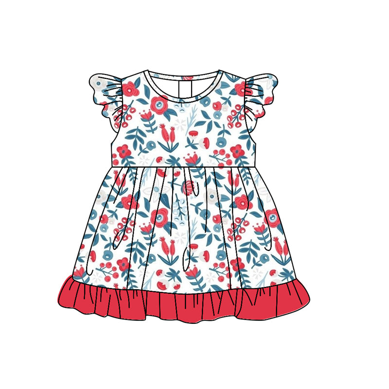 red floral summer boutique dress preorder