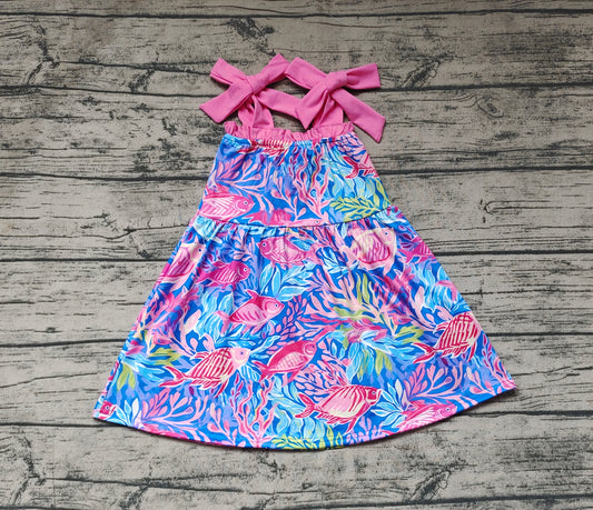 toddle baby girls sea grass fish beach dress preorder