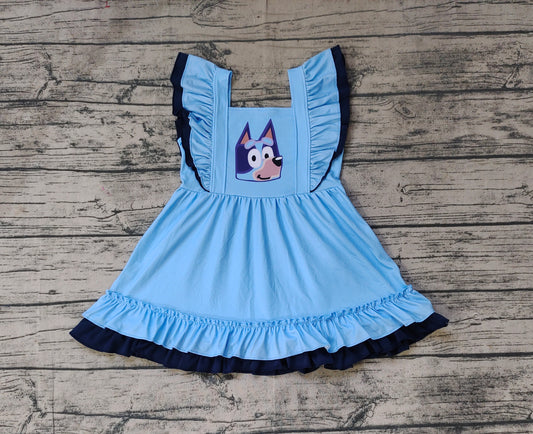 blue cartoon dog blue dress preorder