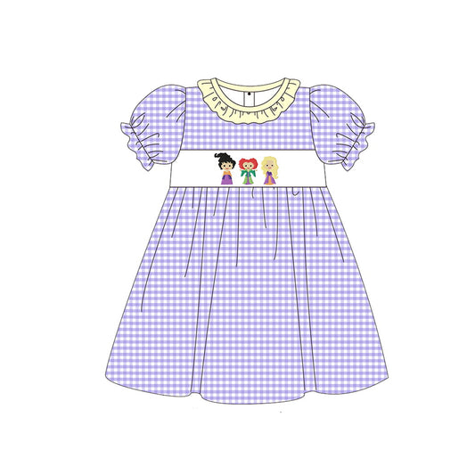 lavender plaid halloween witches dress preorder