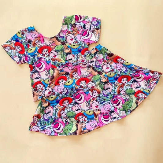 cartoon story baby girls two piece skirts outfit preorder