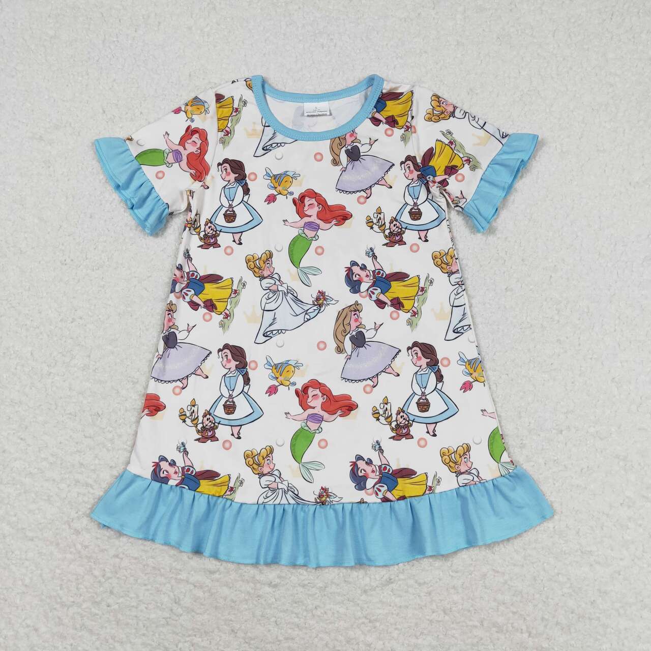 best sister princess mermaid cartoon baby wholesale clothing set