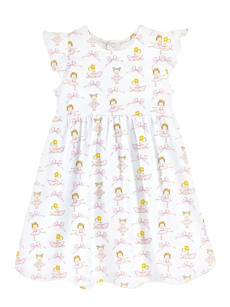 wholesale kids baby dance girl print boutique  dress preorder