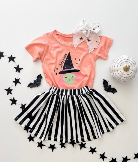 girls kids baby wholesale Halloween spooky hat matching skirt set preorder