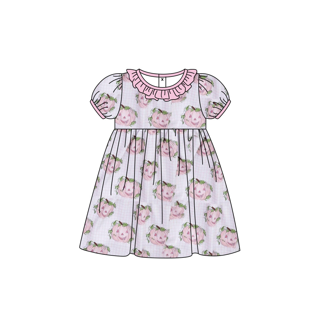 Halloween ghost pumpkin short sleeve dress preorder