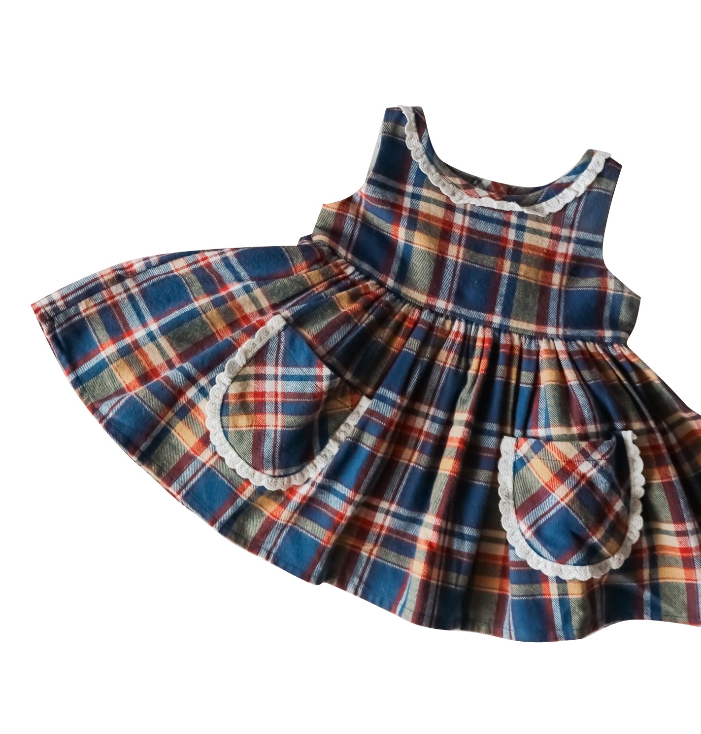 Baby girls Plaid print wholesale dress preorder